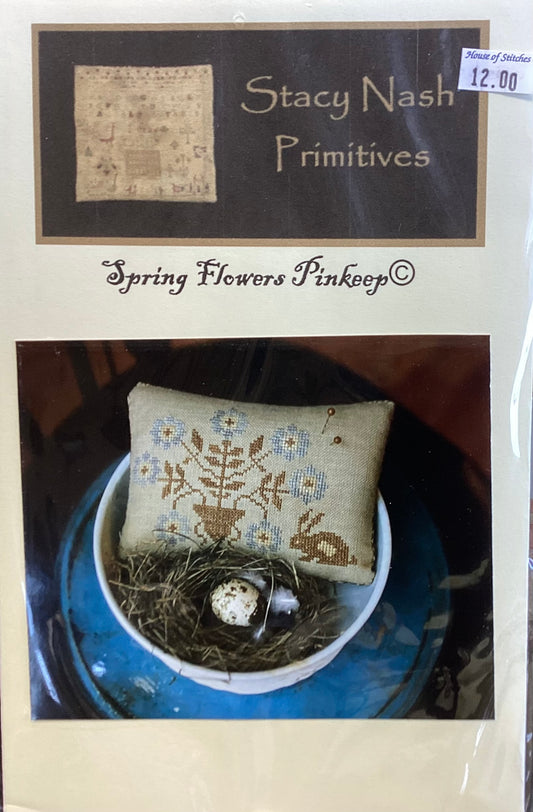Spring Flowers Pinkeep by Stacy Nash Primitives