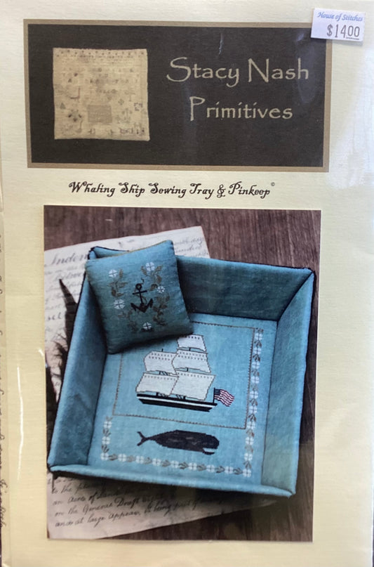 Whaling Ship Sewing Trey & Pinkeep by Stacy Nash Primitives