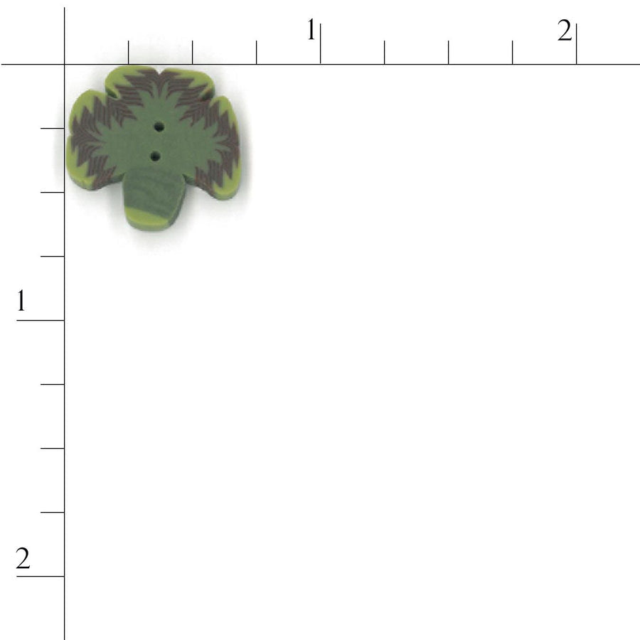 Small Three Leaf Clover Button by Just Another Button Company