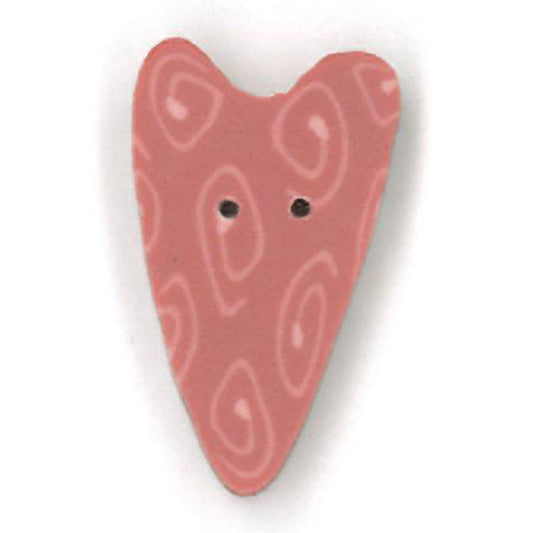Medium Rose Nancy’s Heart Button by Just Another Button Company