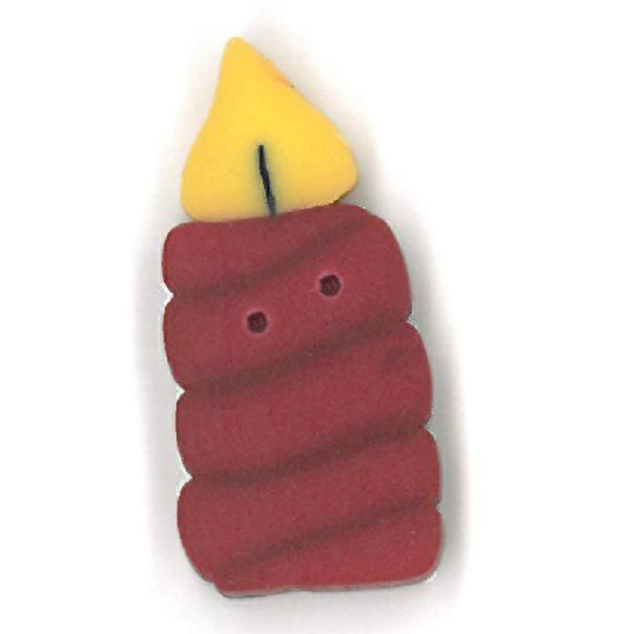 Red Candle Button by Just Another Button Company