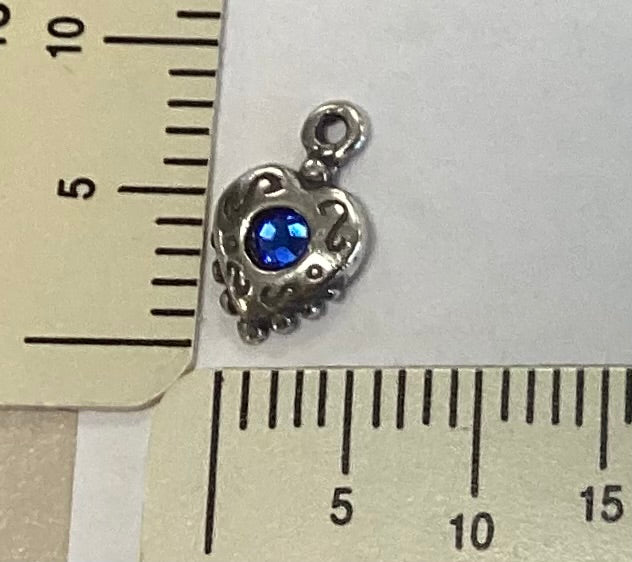 Sapphire Heart Charm by The Sweetheart Tree