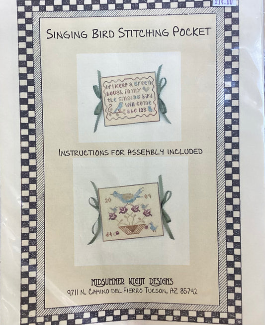 Singing Bird Stitching Pocket by Midsummer Night Designs