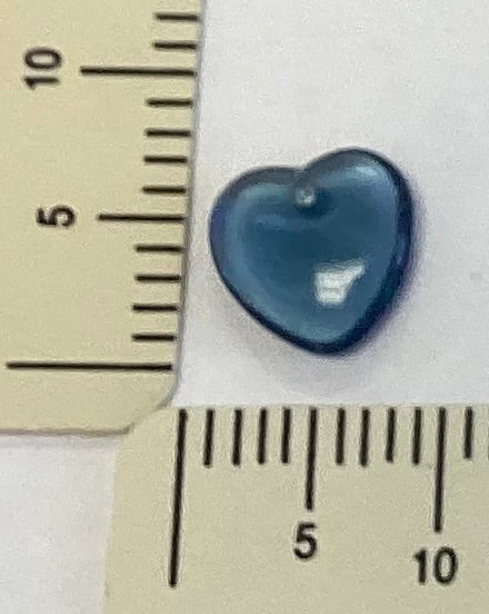 Dusty Sapphire Cabochon Heart Charm by The Sweetheart Tree