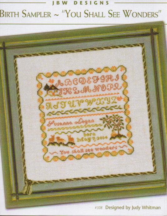 Birth Sampler: “You Shall See Wonders” by JBW Designs