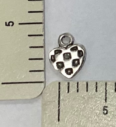 Checkered Heart Charm by The Trilogy