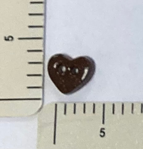 Brown Heart Button by DeCuyper Trading Co.