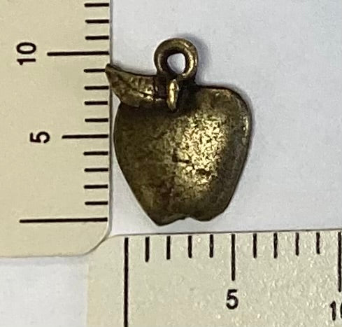 Antique Gold Apple Charm by By Jupiter