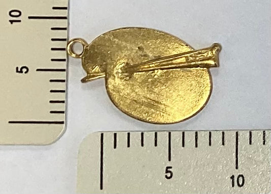 Brass Artist’s Palette Charm by By Jupiter