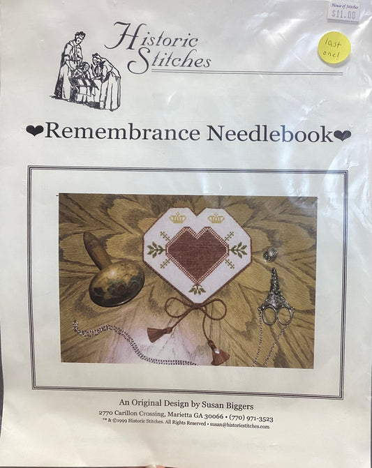 Remembrance Needlebook by Historic Stitches