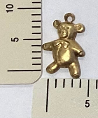 Brass Teddy Bear Charm by By Jupiter