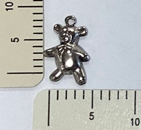 Antique Silver Teddy Bear Charm by By Jupiter