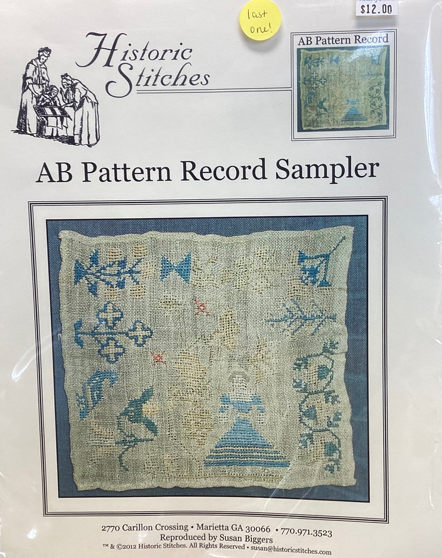 AB Pattern Record Sampler by Historic Stitches