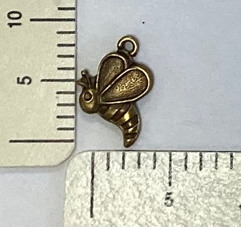 Antique Gold Bee Profile Charm by By Jupiter