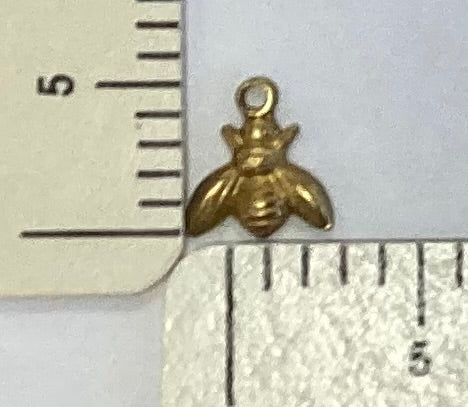 Small Brass Bee Charm by By Jupiter