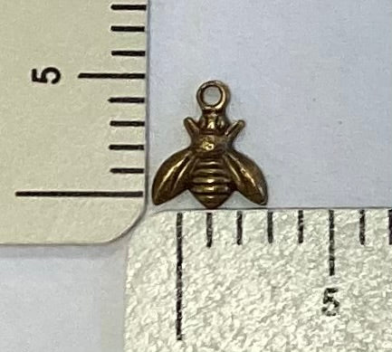Small Antique Gold Bee Charm by  By Jupiter