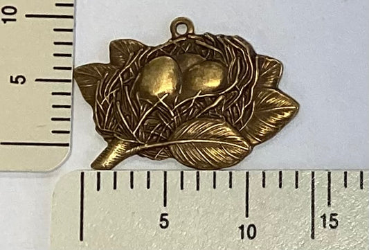 Antique Gold Bird’s Nest Charm by By Jupiter
