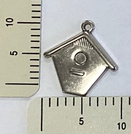 Antique Silver Bird House Charm by By Jupiter