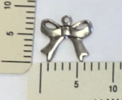 Large Antique Silver Bow Charm by By Jupiter