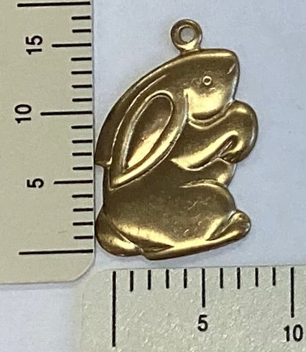 Brass Bunny Charm by By Jupiter