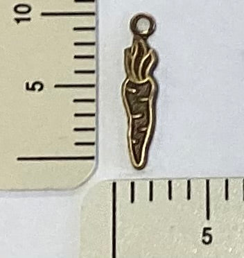 Antique Gold Carrot Charm by By Jupiter