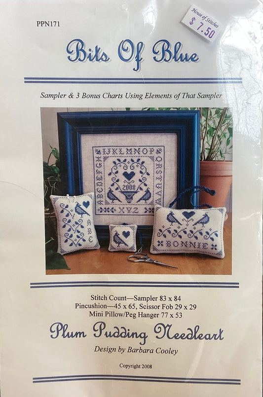 Bits of Blue by Plum Pudding Needleart