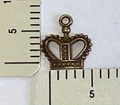 Antique Gold Crown Charm by By Jupiter