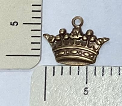 Antique Gold Crown Charm by By Juptier
