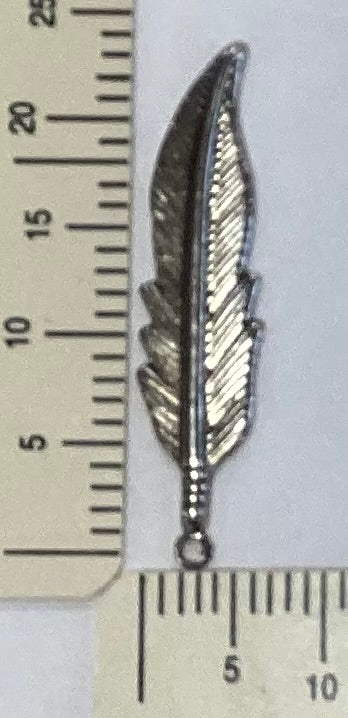 Antique Silver Feather Charm by By Jupiter