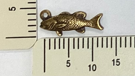 Antique Gold Fish Charm by By Jupiter