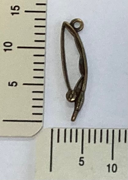 Antique Gold Fishing Pole Charm by By Jupiter