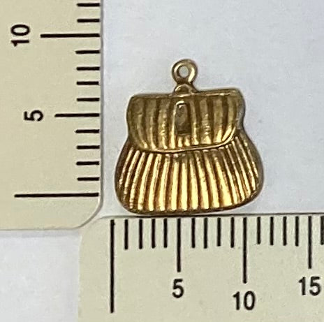 Antique Gold Fishing Basket Charm by By Jupiter