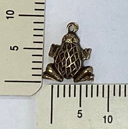 Antique Gold Frog Charm by By Jupiter
