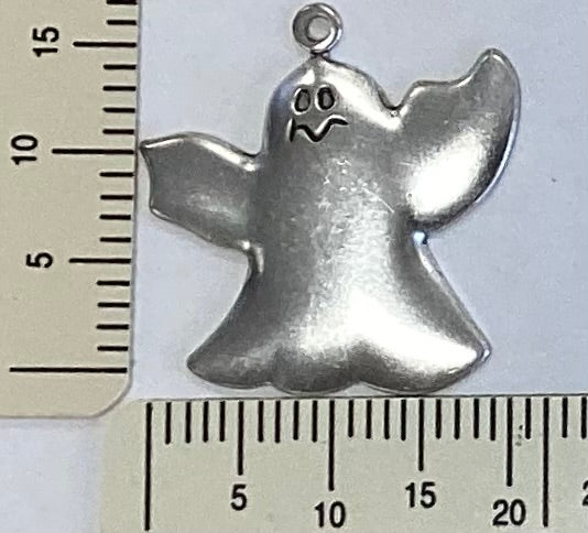 Large Antique Silver Ghost Charm by By Jupiter