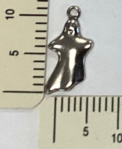 Small Antique Silver Ghost Charm by By Jupiter