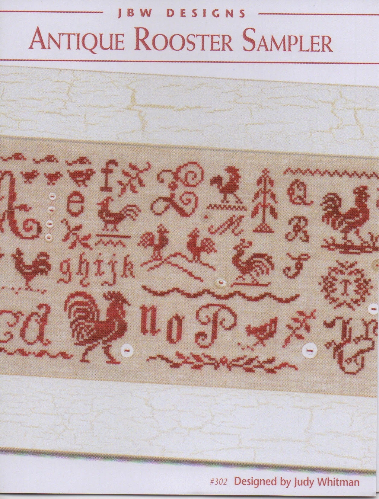 Antique Rooster Sampler by JBW Desings