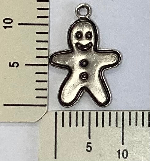 Antique Silver Gingerbread Man Charm by By Jupiter