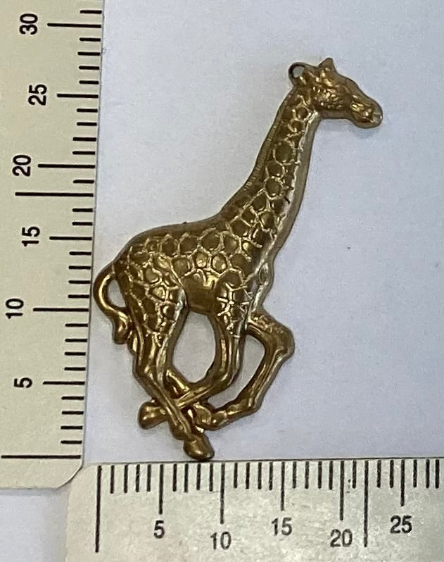 Brass Giraffe Charm by Creative Beginnings