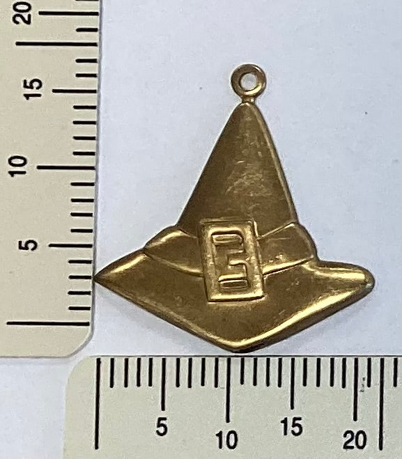Brass Pilgrim Hat Charm by By Jupiter