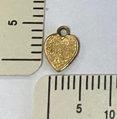 Antique Gold Heart Charm by By Jupiter
