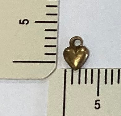 Small Antique Gold Heart Charm by By Jupiter
