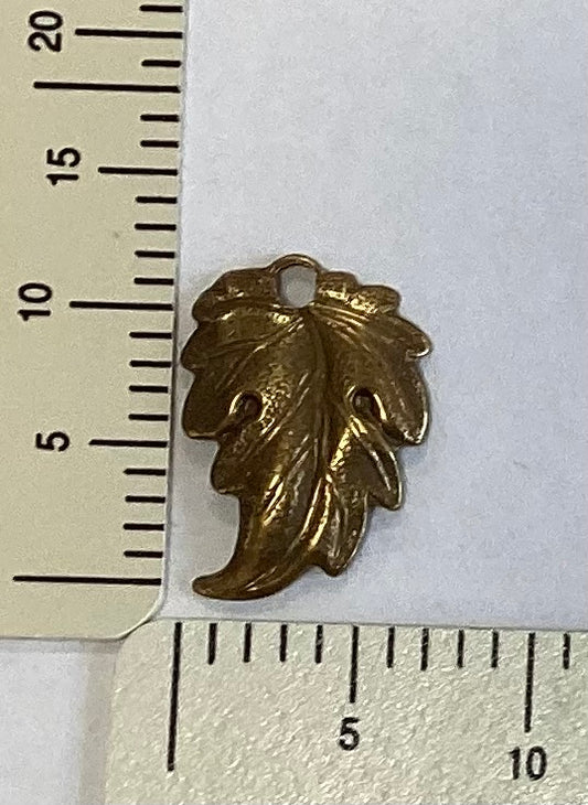 Antique Gold Leaf Charm by By Jupiter