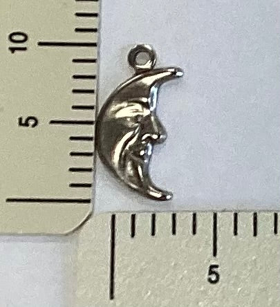 Medium Antique Silver Crescent Moon Charm by By Jupiter