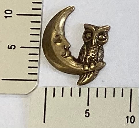 Crescent Moon with Owl Charm
