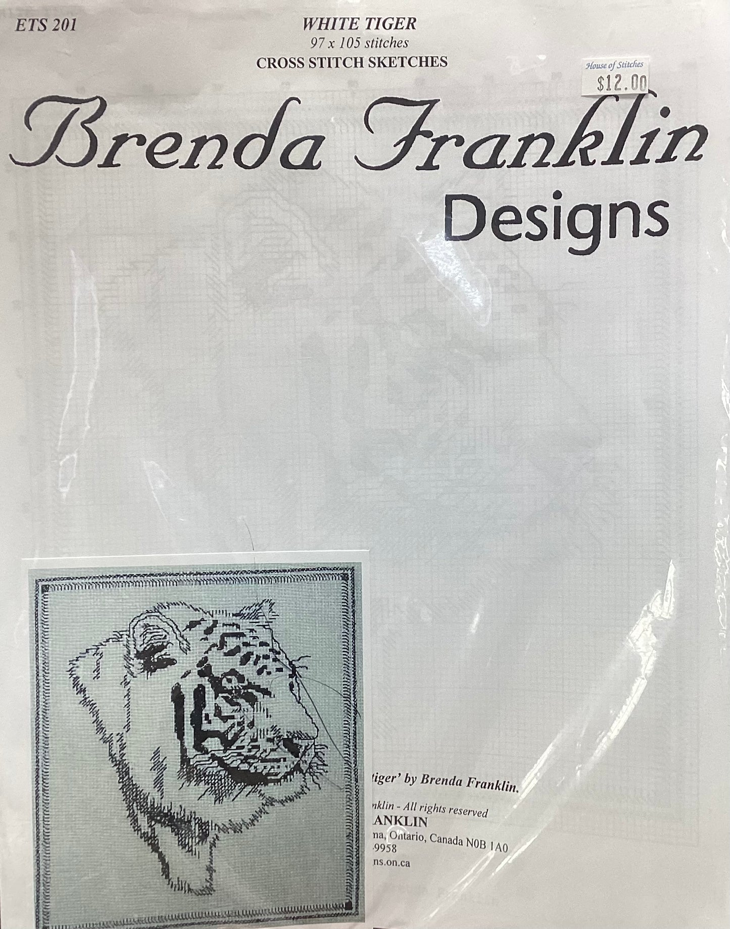 White Tiger by Brenda Franklin Designs