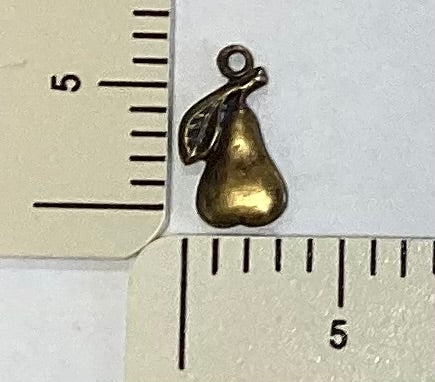Antique Gold Pear Charm by By Jupiter