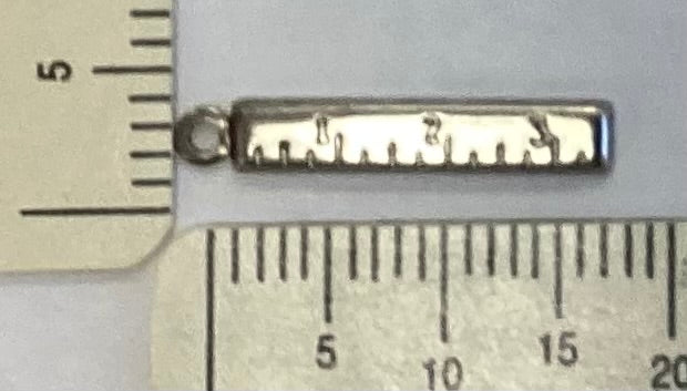Antique Silver Ruler Charm by By Jupiter