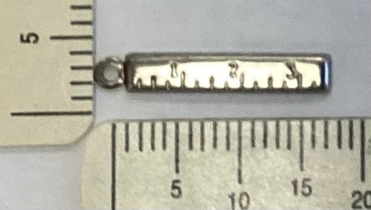 Antique Silver Ruler Charm by By Jupiter