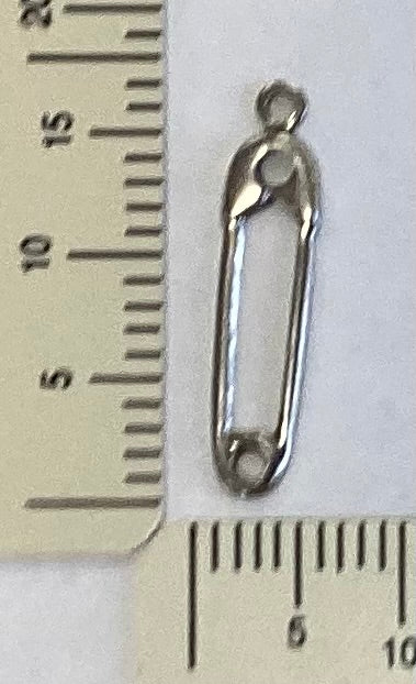 Antique Silver Safety Pin Charm by By Jupiter