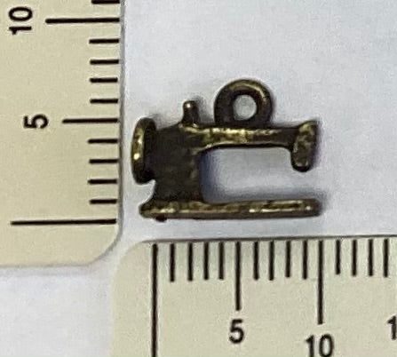 Antique Gold Sewing Machine Charm by By Jupiter